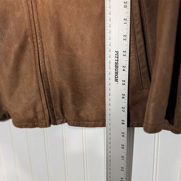 Wilsons Leather M Julian Brown Leather Jacket Men’s Medium Thinsulate Zip Coat - Picture 8 of 13